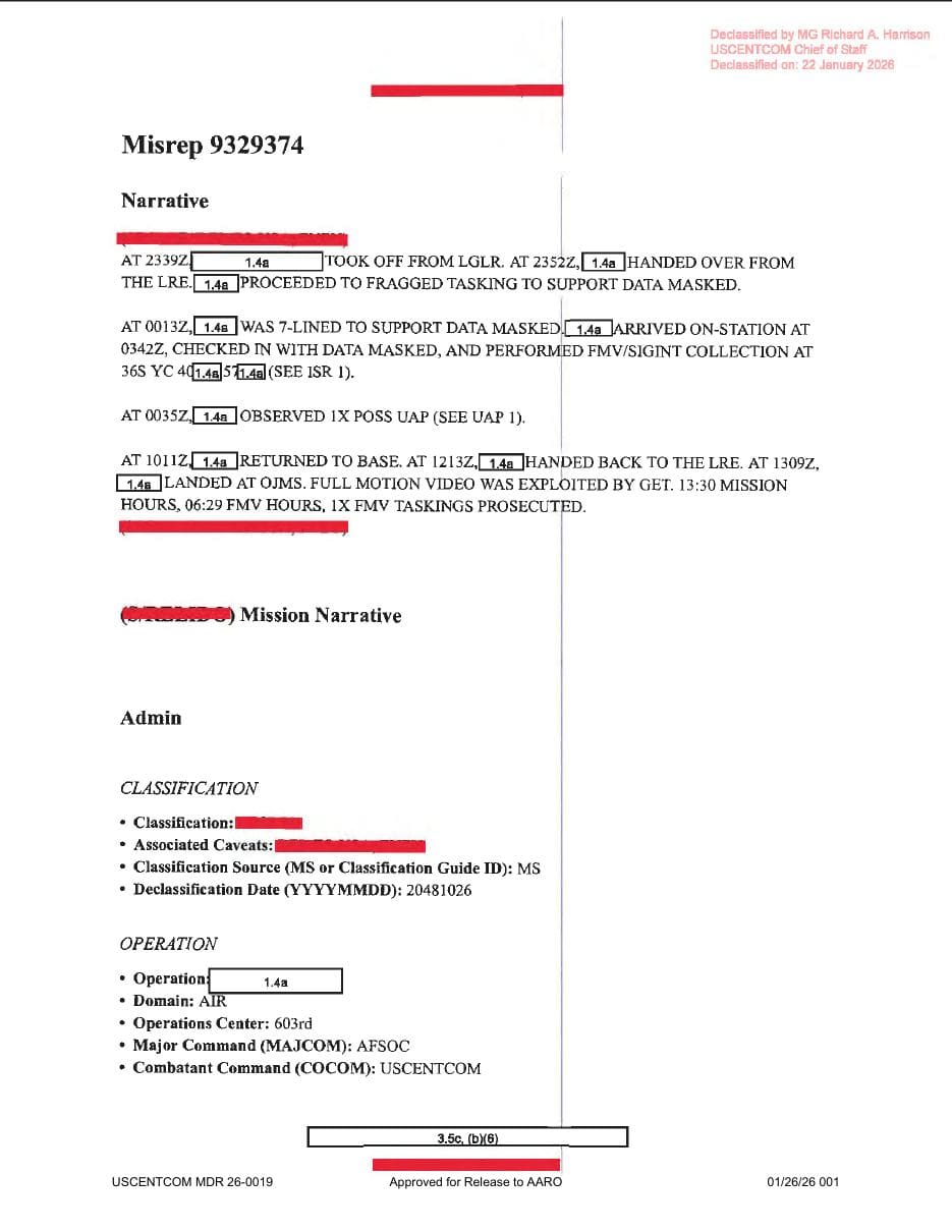 DOW-UAP-PR34, Unresolved UAP Report, Greece, October 2023
