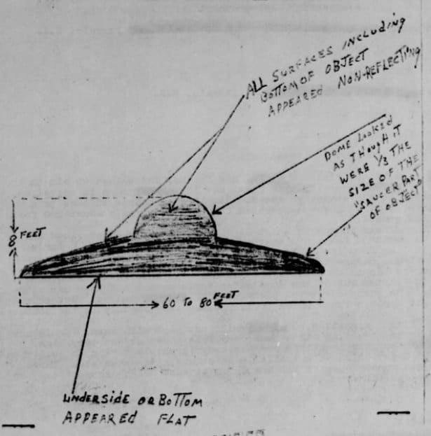 USAF Sketch — Passaic Saucer